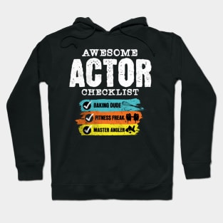 Awesome actor checklist Hoodie